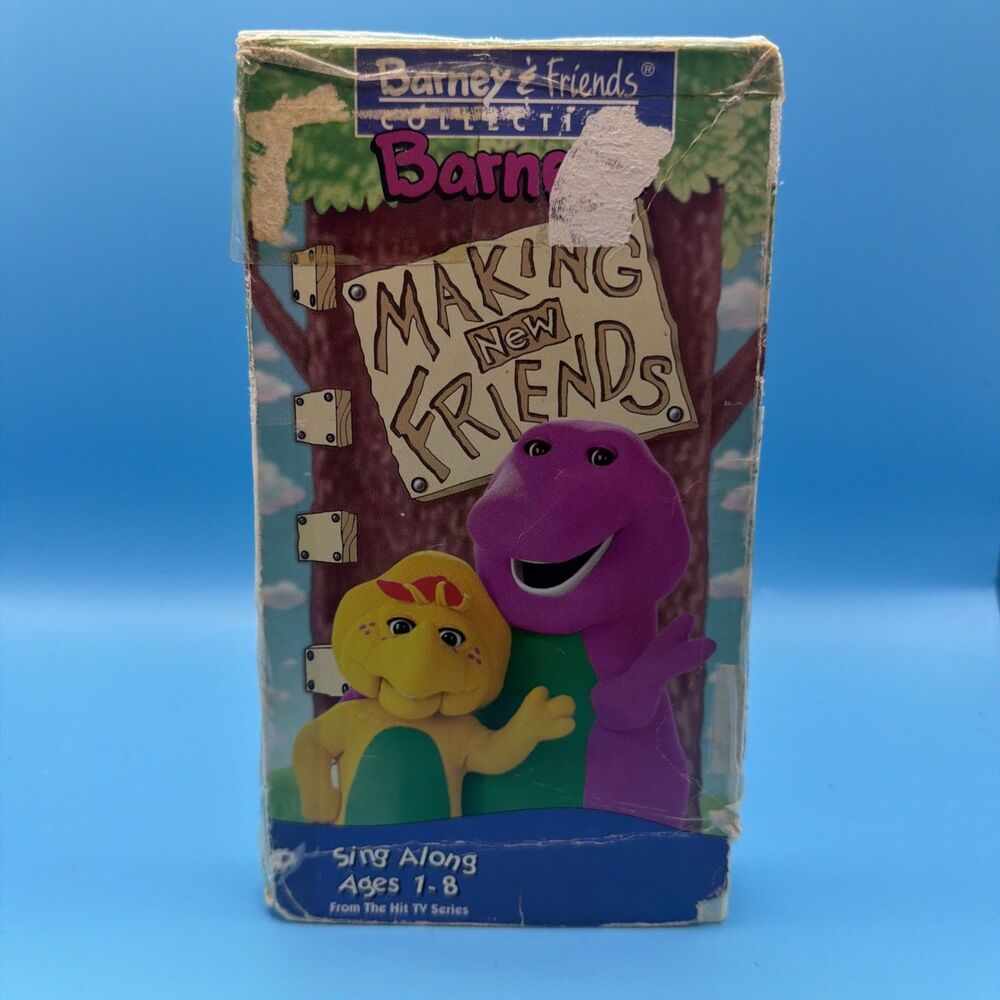 Barney Making New Friends VHS 1995 Video Tape Classic PBS Kids Cartoon